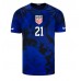 Förenta staterna Timothy Weah #21 Borta Matchtröja VM 2022 Kortärmad